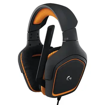 

Durable Wired Headset Classic Delicate Logitech Wired Gaming Headset Line Control 3.5mm Stereo Earphone with MIC for Home