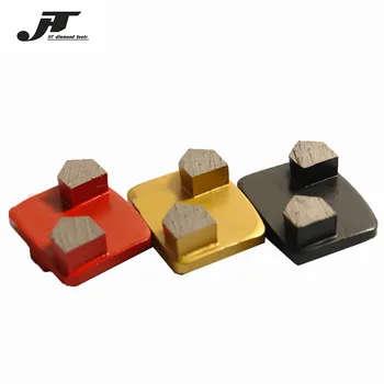 

HT Sharp Bullet Segments Redi Lock Diamond Grinding Shoes Concrete Grinding Pads for Hard Concrete Thick Epoxy 12PCS