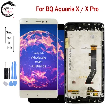 

10pcs LCD With Frame For BQ Aquaris X / X Pro Xpro LCD Display Screen Touch Sensor Digitizer Assembly For BQ X Full Display 5.2"
