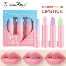 

HOT 3PCS Moisture Lip Balm Long-Lasting Natural Jelly Lipstick Color Mood Changing Long Lasting Moisturizing Lipstick Anti Aging