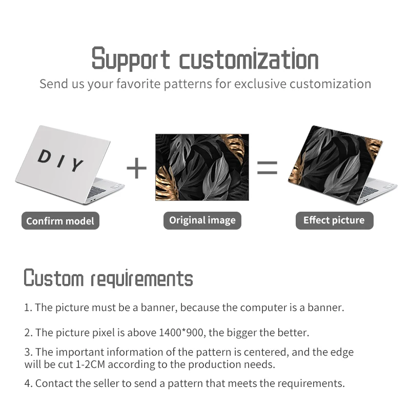DIY Marble Laptop Skins Notebook Stickers PVC Skin 11.6\