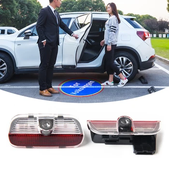 

VGETTING For Volkswagen 1PC LED Car Door Logo Lamp Welcome Courtesy Projector Laser Lamp Auto For VW Logo Shadow Door Light