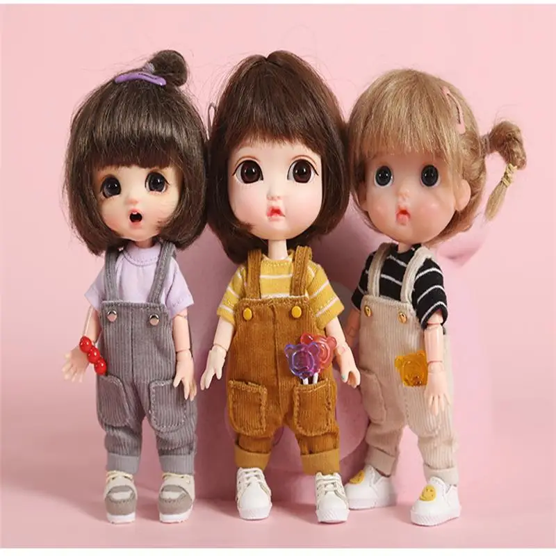 Ручной работы 1 шт. Симпатичные OB11 куклы подтяжки брюки для ob11 1/12 bjd куклы комбинезоны одежда аксессуары
