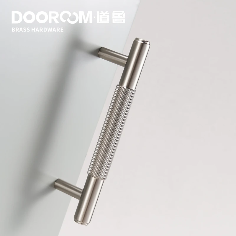 Латунные мебельные ручки Dooroom из матового никеля и серебра для шкафа комода ящика