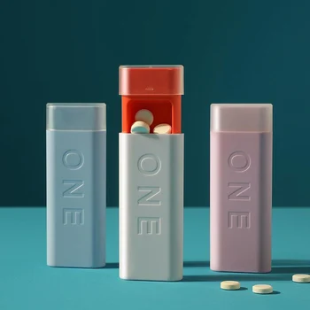 

Drug Box Plastic Box Small Medicine Box Portable Lady Carry-On Japanese Pill Cartridge Sealed Medicine Receipt Box For One Day