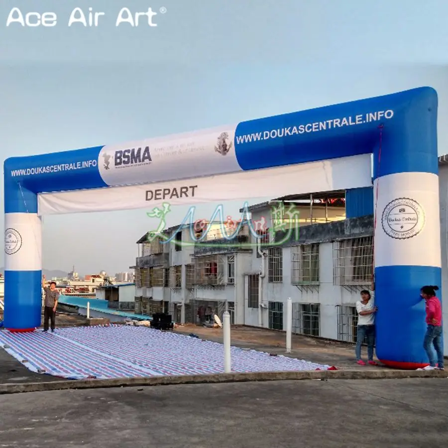 Giant Inflatable Start Finish Line Archway Entrance Bows for Sport Game 12m x 6m Free Air Blower