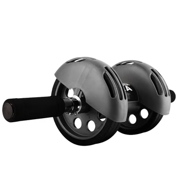 

2 Wheels Exercise Abdominal Roller Auto Rebounce Handle Wheels Ab Roller Wheel Training Tool with Kneeling Pad for Fitness