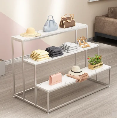 Shopping mall high, middle and low three-story racks, shoe shops, bags, marble running water tables, clothing stores, light luxu