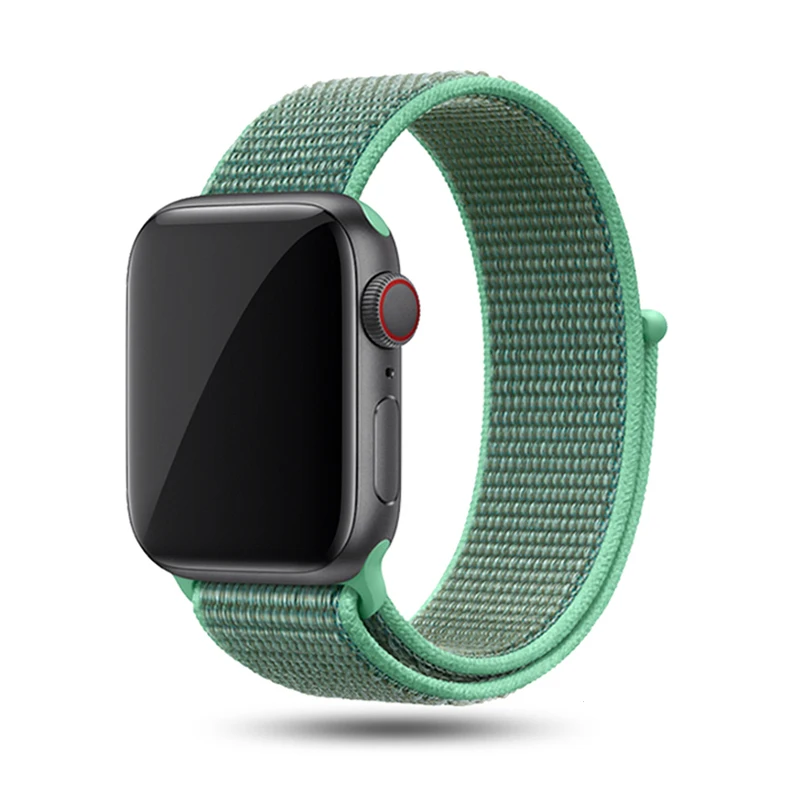 Spearmint Спортивная петля для Apple watch, ремешок 42 мм, 38 мм, 44 мм, 40 мм, тканый нейлоновый браслет correa iwatch серии 4, 3, 2, 1, браслет для часов Apple watch 5, 4 - Цвет ремешка: Spearmint