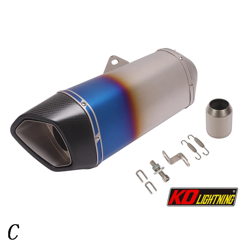 51mm Universal Motorcycle Exhaust Tail Pipe With Silencer Stainless Steel 410mm Exhaust System Modified For ATV Street Bike - Image 3