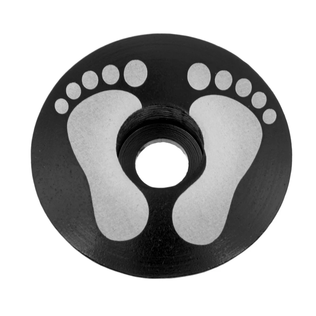 Black Foot Роскошный алюминиевый сплав MTB велосипед без резьбы шток гарнитура верхняя крышка Замена-Сверхлегкий и прочный - Цвет: Black Foot