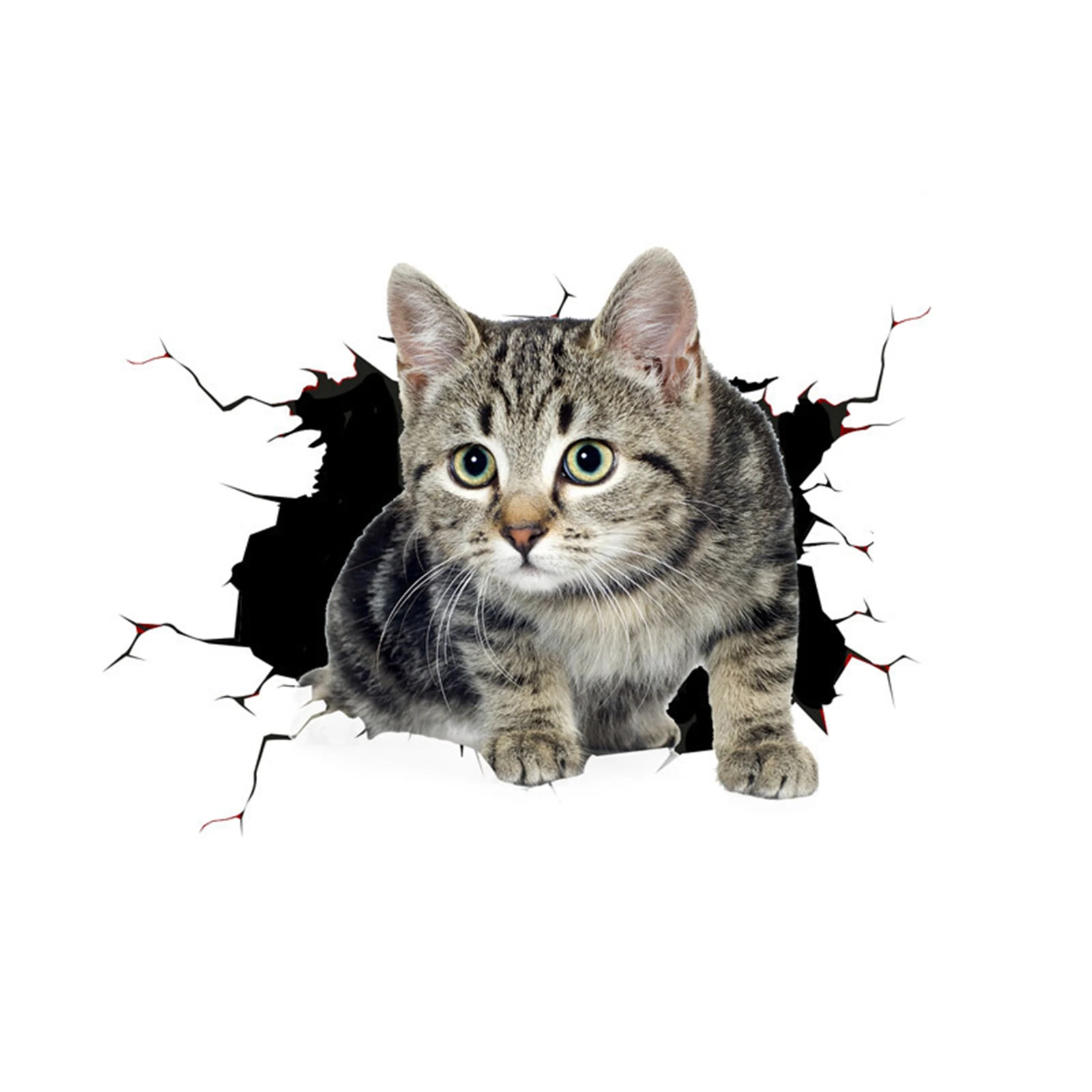 Наклейка на автомобиль с трещинами креативная самоклеящаяся 3D наклейка для