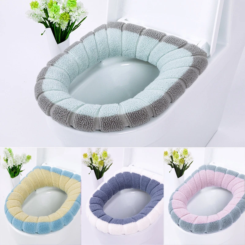 Universal Warm Soft Bathroom Toilet Seat Cover Mat Set For Home Closestool Mat Seat Case Toilet