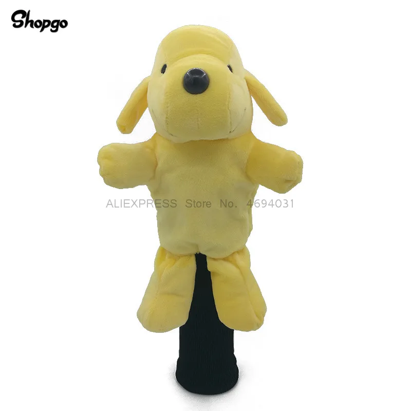 dog Новые Мультяшные животные Гольф Драйвер головной убор клуб лес Чехлы для клюшек для гольфа подходит до 460cc мужчины женщины Талисман Новинка милый подарок - Цвет: dog