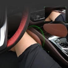 LEEPEE Универсальный удобный кожаный мягкий протектор наколенник Поддержка колодки пены памяти автомобиля ноги подушки