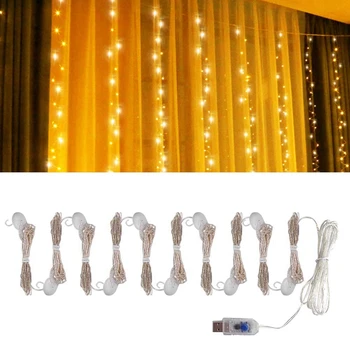 

300 LED Window Curtain String Light With Remote Controlzz Wedding Party Home Garden Bedroom Outdoor Indoor Wall Decorations