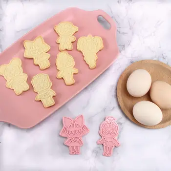 

6pcs LOL Surprise Doll Cake Cookie Baking Set Mould Birthday Party Cartoon Biscuit Mould Fun Baking Tools Kitchen Supplies