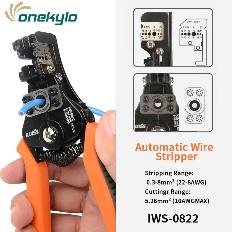 

IWS-0822 Multifunction Wire stripper manual stripping pliers multi-function electrician wire cutters IWISS tool plier