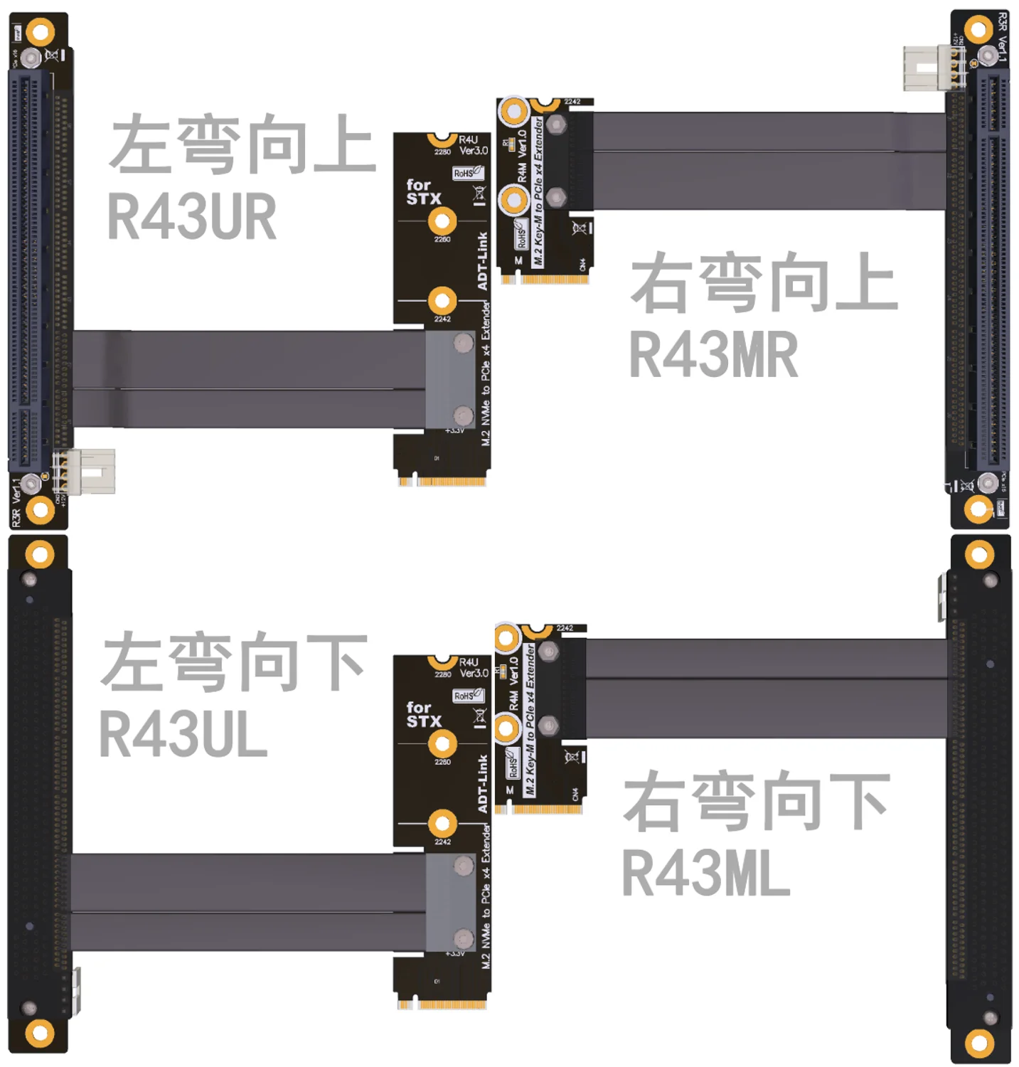Материнская плата M2 NGFF NVMe STX кабель удлинитель для видеокарты PCIE x16 M.2 90 16x тип