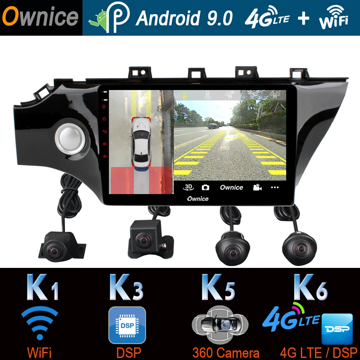 360°Pano Оперативная память ic Камера 4G Оперативная память+ 64G 8 ядро Встроенная память Android 9,0 автомобиль радио gps SPDIF DSP CarPlay видео для Kia K2 Рио