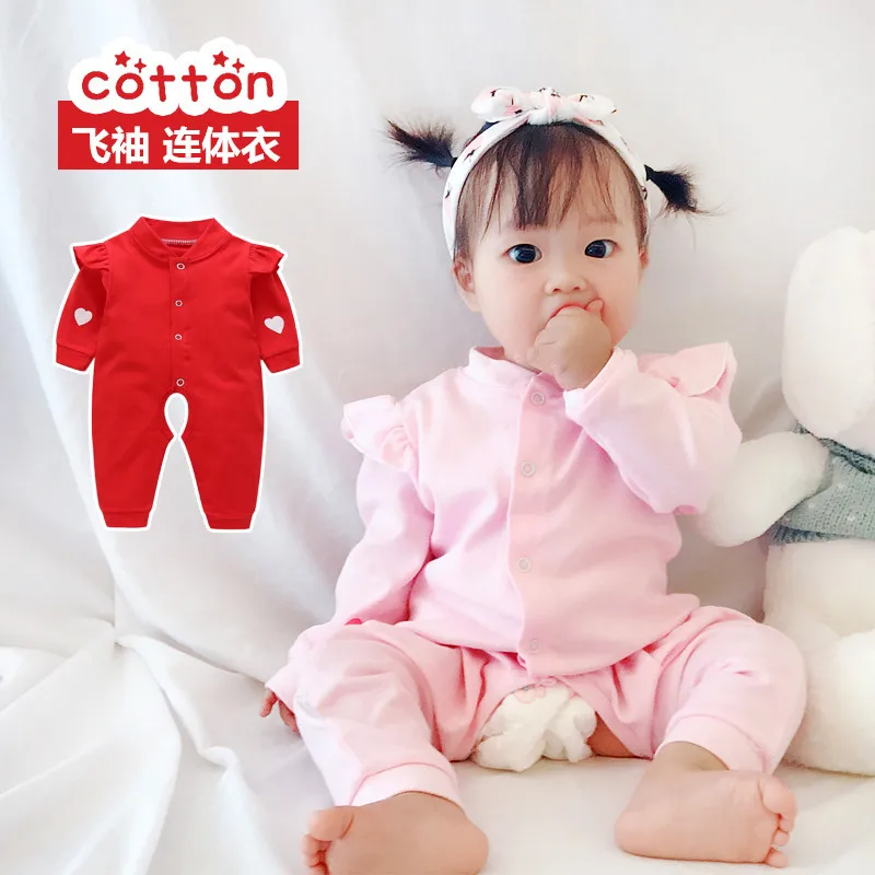 

Infant Jumpsuit Summer Newborns Ha Pajamas Pure Cotton Newborn Baby Air Conditioning Clothes Thin Long Sleeve Spring And Autumn