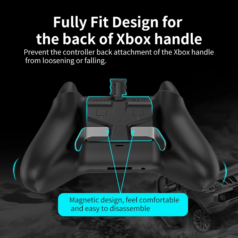 Xbox 시리즈 S X Xbox One 컨트롤러용 3.5MM 헤드폰 잭이 있는 교체 확장 키 컨트롤러 뒤로 버튼 부착