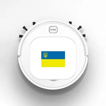 

Smart Sweeper Robot House Durable Power Floor Cleaning Robots Vacuum Cleaner 1800pa Personality Funny UKRAINE Flag Reflective