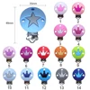 BOBO.BOX 2Pc Crown Silicone Beads Pacifier clip DIY Teething Necklace Toys Food Grade Silicone Baby Teether Nipple Clasps 2