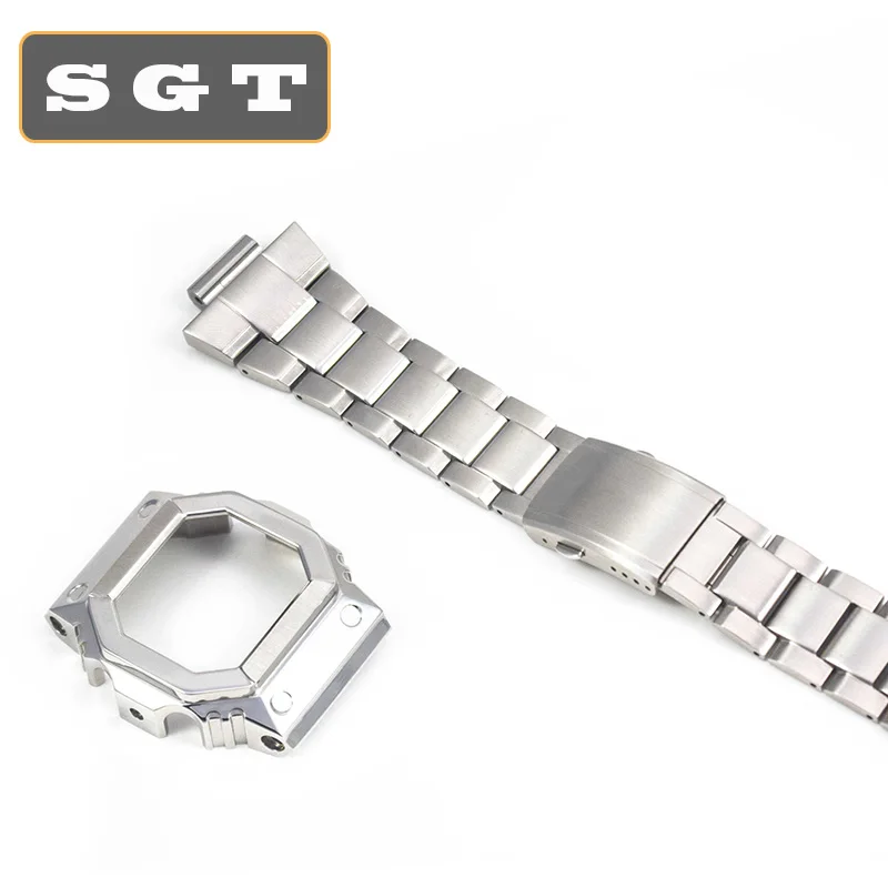 set Ободок для часов, Ремешки для наручных часов GX56, браслет, подходит для часов, Ремешки для наручных часов, ремешок из нержавеющей стали,, подарок на Рождество - Цвет ремешка: set