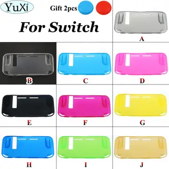 

YuXi Anti-Scratch Soft TPU Clear Case Protective Cover for Nintend Switch NS Console with 2 Stick Grips Joystick Caps Cover