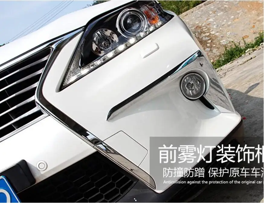 Chrome front fog lights cover trim decoration 2pcs For Lexus RX270 RX350 RX450h