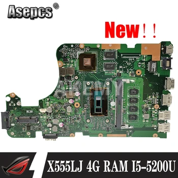 

Akmey X555LJ mianboard For Asus X555LNB X555LN X555LD X555LB X555LJ X555LF laptop motherboard W/ 4GB RAM I5-5200U GT920M/2GB