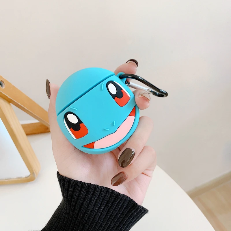 Стереоскопический Monster Bluetooth чехол для наушников Airpods 1 2 милый силиконовый защитный чехол аксессуары с брелком