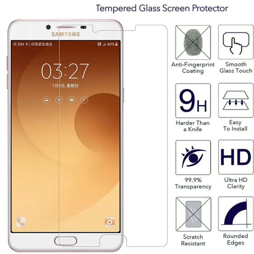 9H закаленное стекло для SAMSUNG Galaxy C5 C7 C9 C8 C10 Pro Защитная пленка экрана телефона PRO 2017