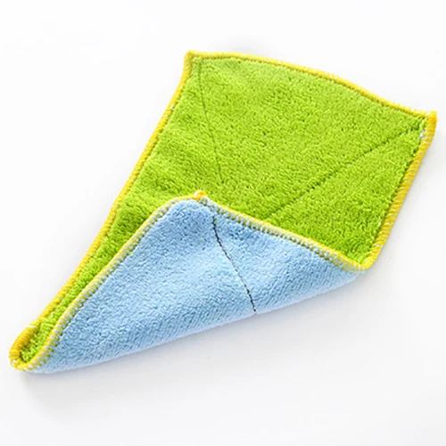 5pcs Green Blue 5 шт. кухонные антижировые тряпки эффективная Ткань для очистки бамбукового волокна многофункциональные чистящие инструменты для мытья посуды для дома - Цвет: 5pcs Green Blue