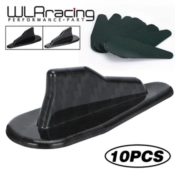 

Universal EVO-Style ABS Roof Shark Fins Spoiler Wing Kit Vortex Generator 10pc Car Accessories WLR-SFB08