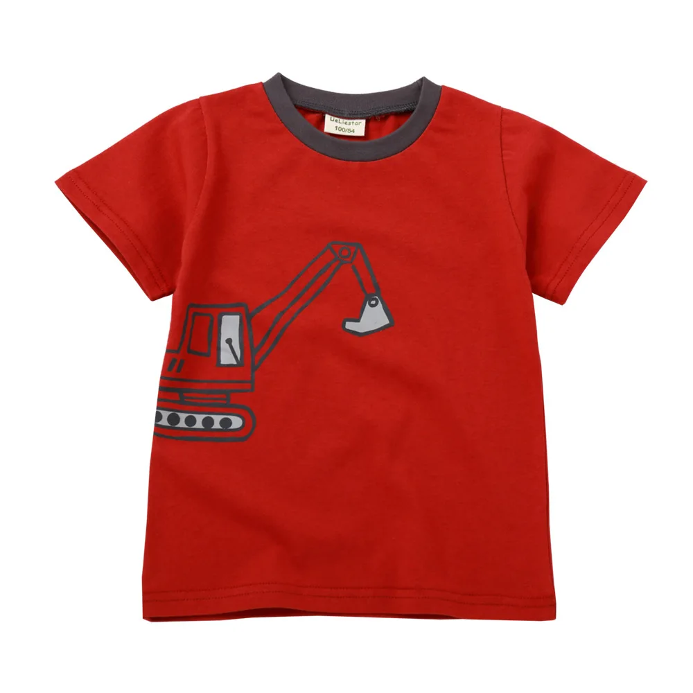 

2019 Childrenswear Korean-style Childrenswear Summer New Style Children Clothing Cartoon Car Baby Summer Wear BOY'S Short-sleeve