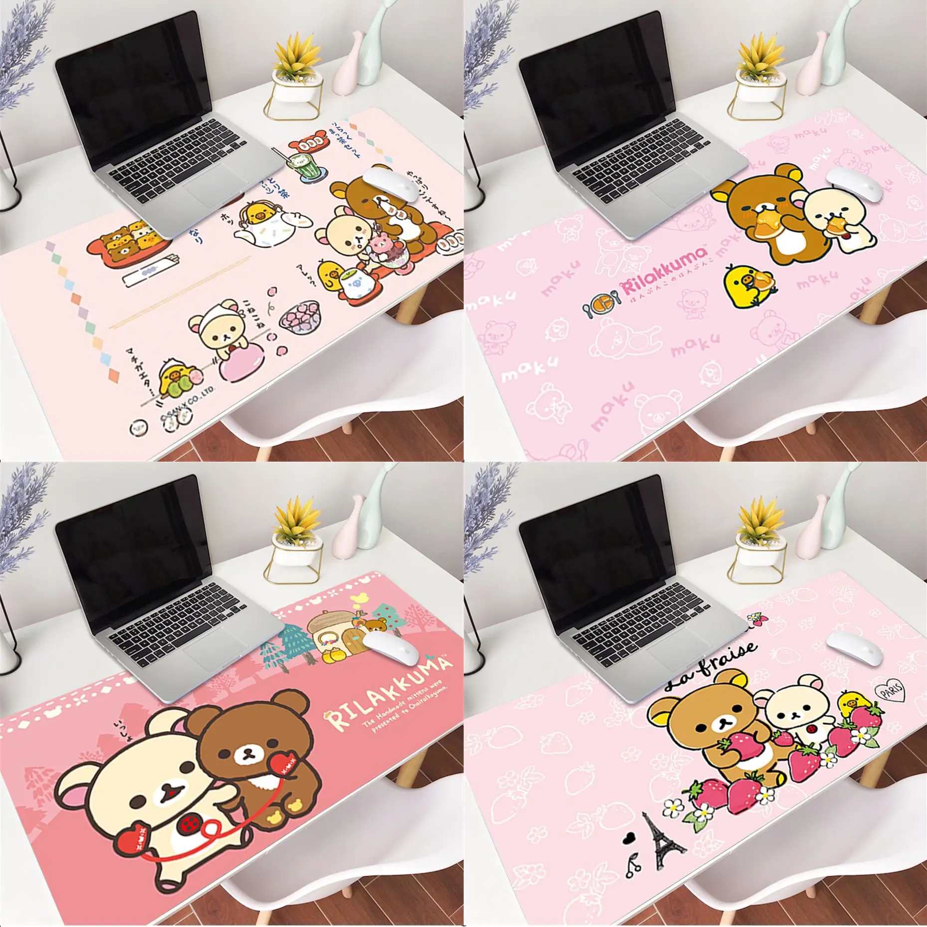 Kawaii rilakkuma bear новый дизайн анимационные игровые коврики коврик для мыши размер 30x80