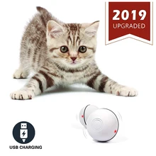 Умная интерактивная игрушка для кошек USB Перезаряжаемый светодиодный светильник на 360 градусов самовращающийся шар для домашних животных, игрушки для игр, активированный движения мяч для домашних животных