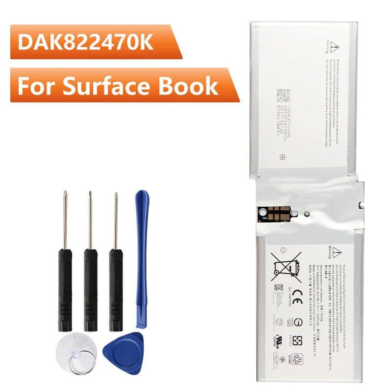 

Replacement Battery DAK822470K For Microsoft Surface Book 1703 Authenic Rechargeable Battery 2387mAh With Free Tools