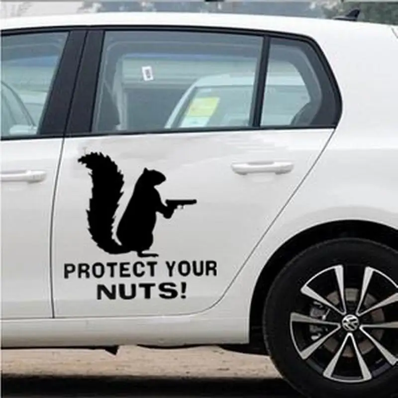 

1 Pc Car Sticker PVC Stickers Наклейки На Авто Decal Funny Squirrel Auto Removable Waterproof For Car Exterior Accessories