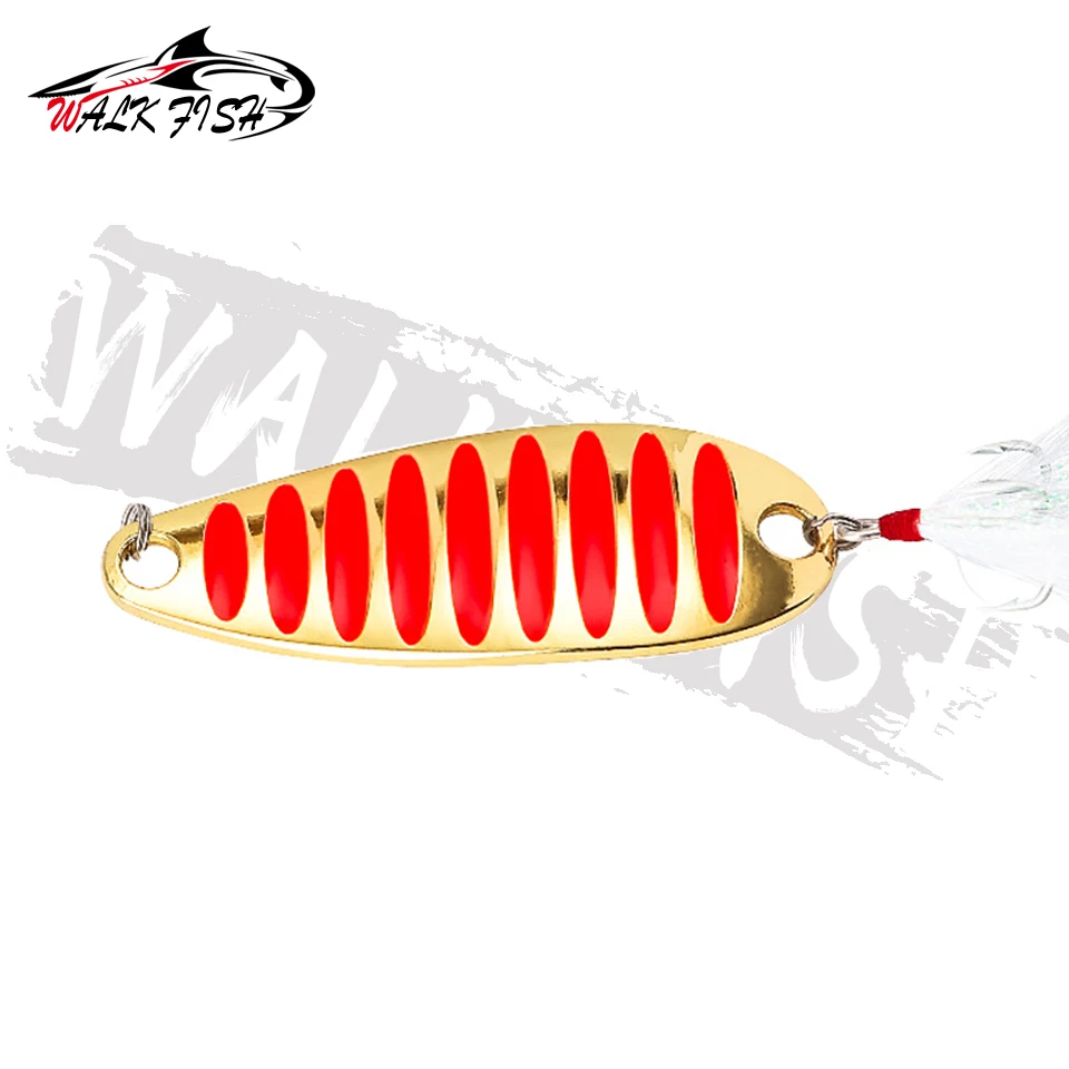 Premium Feathered Metal Spoon Lure in Gold/Silver (Multiple Weights Available)
