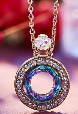 

YTF1305 Full Gem Star Pendant Necklace Valentine Eye Zircon Item Round Female