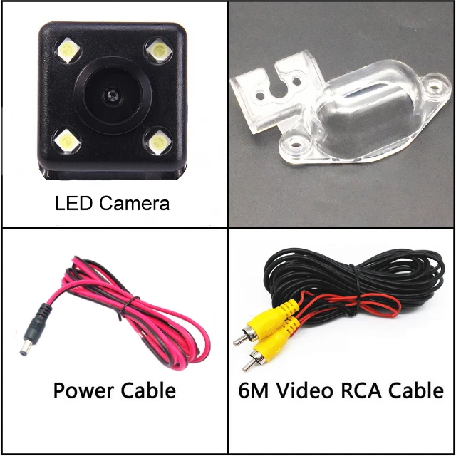 Для Mitsubishi Delica для Daewoo ZAZ Lanos Sens камера заднего вида ночного видения камера заднего вида Автомобильная камера заднего вида HD CCD транспортное средство - Название цвета: 4 LED