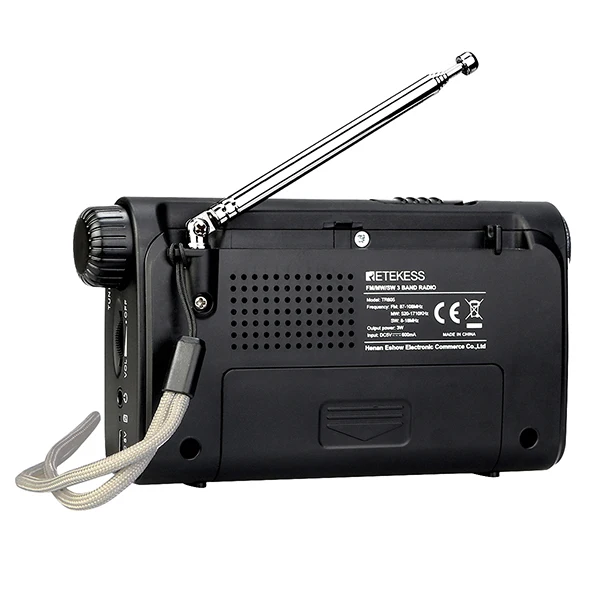 Retekess tr605 fmmwsw rádio de emergência portátil