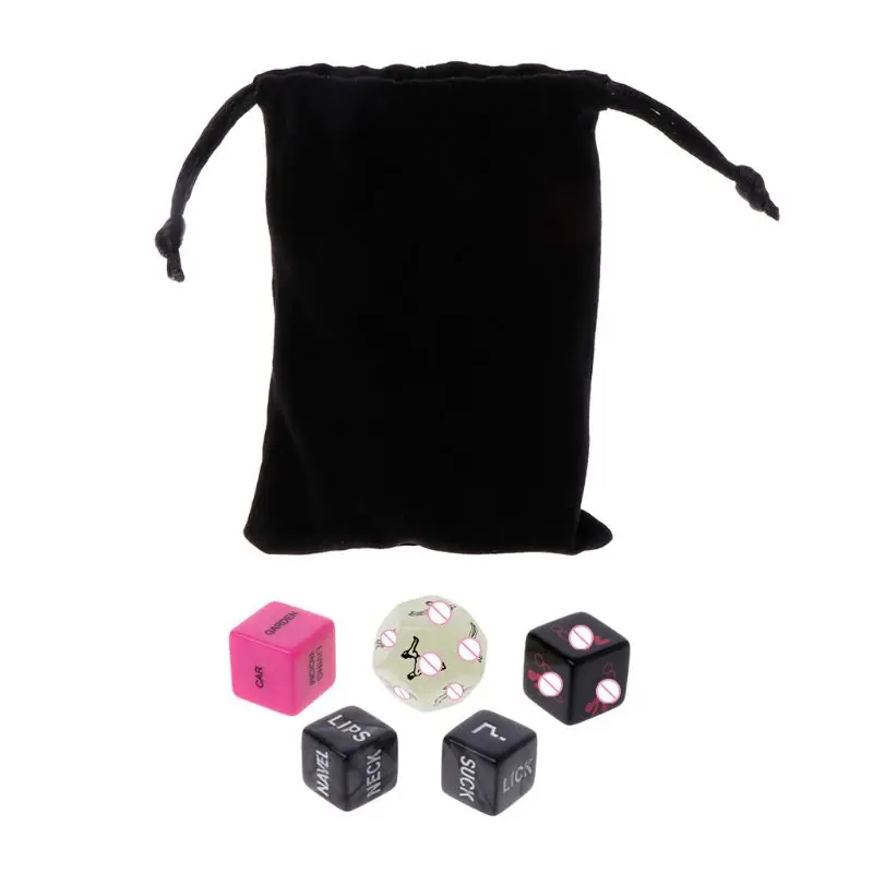 Acrylic Dice Game Dice Dice Set 5pcs Sex Dice Fun Adult Erotic Love Sexy Posture Couple Lovers Humour Game Toy Novelty Party Gift