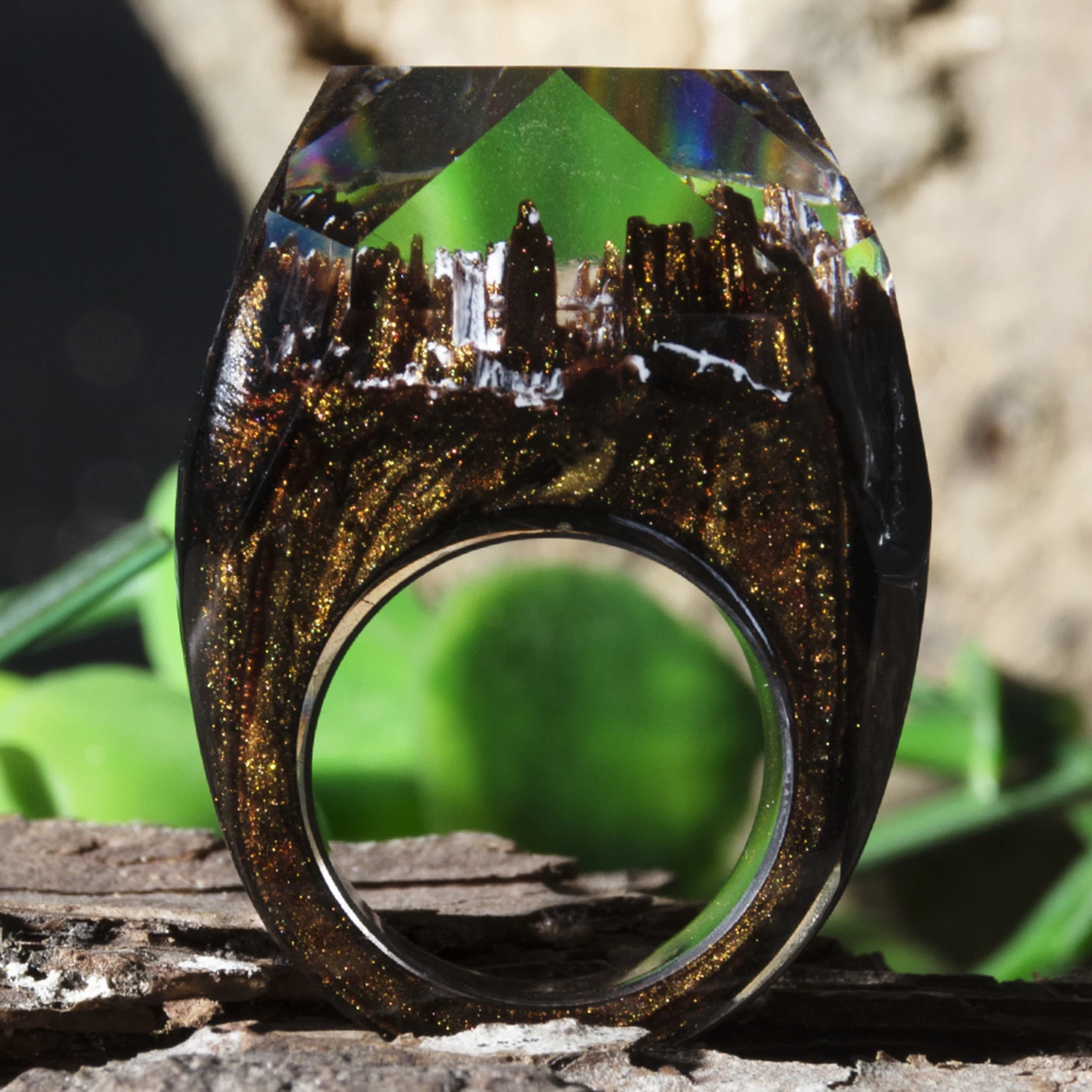 Escher Design Wedding Ring in Titanium — Unique Titanium Wedding Rings