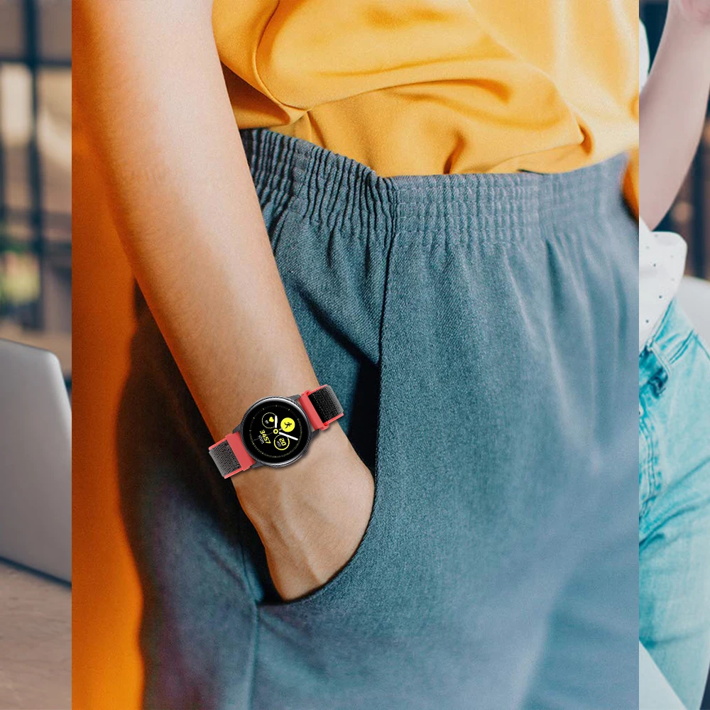 20 мм ремешок для часов Quick Release для samsung Galaxy Watch Active 2 Band Galaxy 42 мм ремешок Classic gear S2 спортивные часы с нейлоновым ремешком