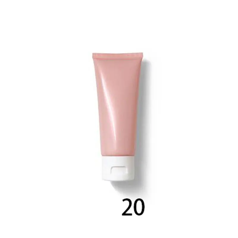 Розовый солнцезащитный крем трубка пустой глянцевый образец лосьона шланг изысканная упаковка контейнеры Мягкие пластиковые тубы 100 мл 50 шт./лот - Color: 20