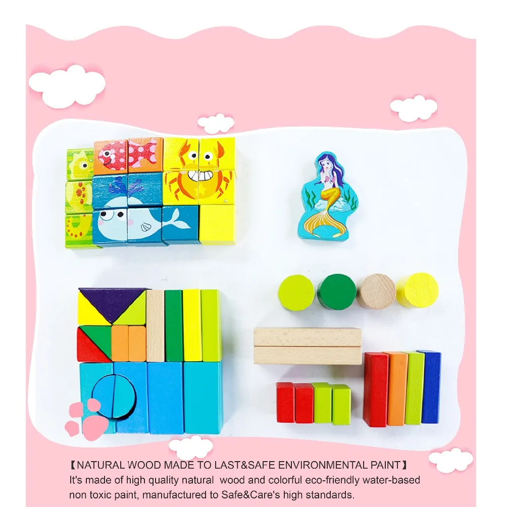 Mookids домино игровой 50 шт./компл. деревянный-пачка цветов радуги для домино блоки городское здание Игрушки для раннего развития детей игрушки для детей
